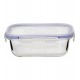 Pote Hermético 600ml Retangular De Vidro Borossilicato